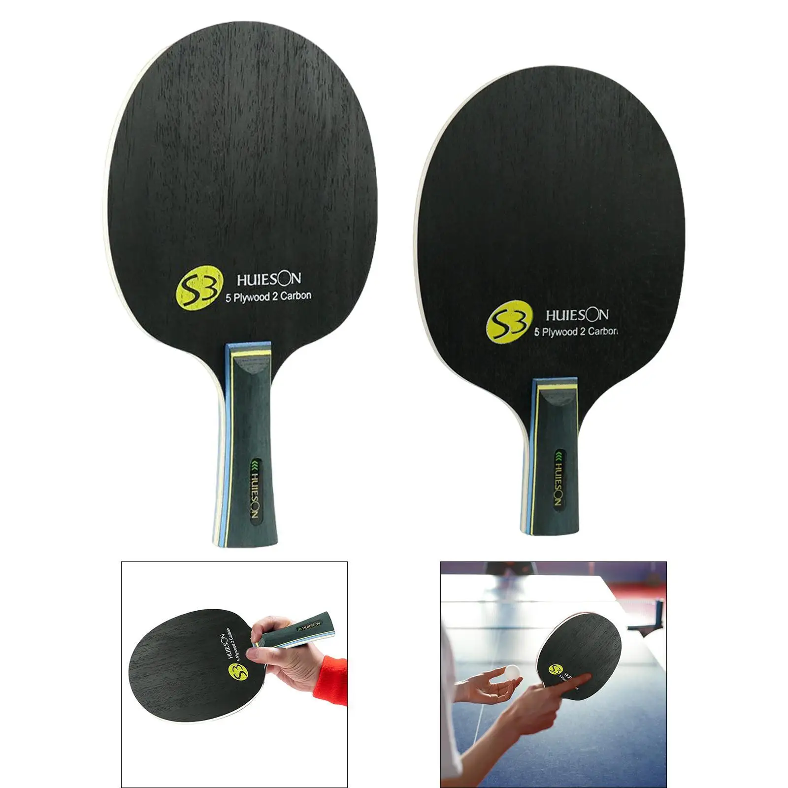 Tafeltennisblad Basisplaat Handgemaakt Pingpongblad 7-laags draagbare houten pingpongpeddel voor atleten Beginners Training