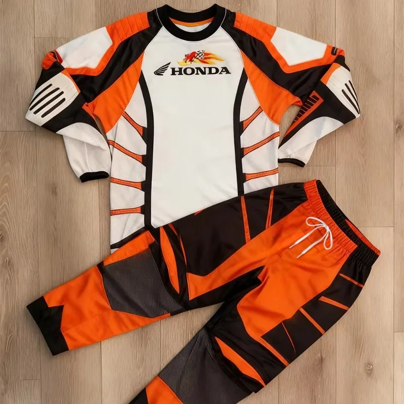 

Новая летняя мотоэкипировка Honda 2026 для детей и взрослых # Комплект экипировки CARMICHAEL SMX450: Джерси с длинными рукавами и брюки для мотокросса, мужской