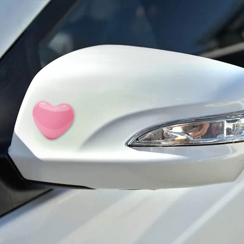 3D Metal Heart Black And Pink Shaped Sticker 1.1\