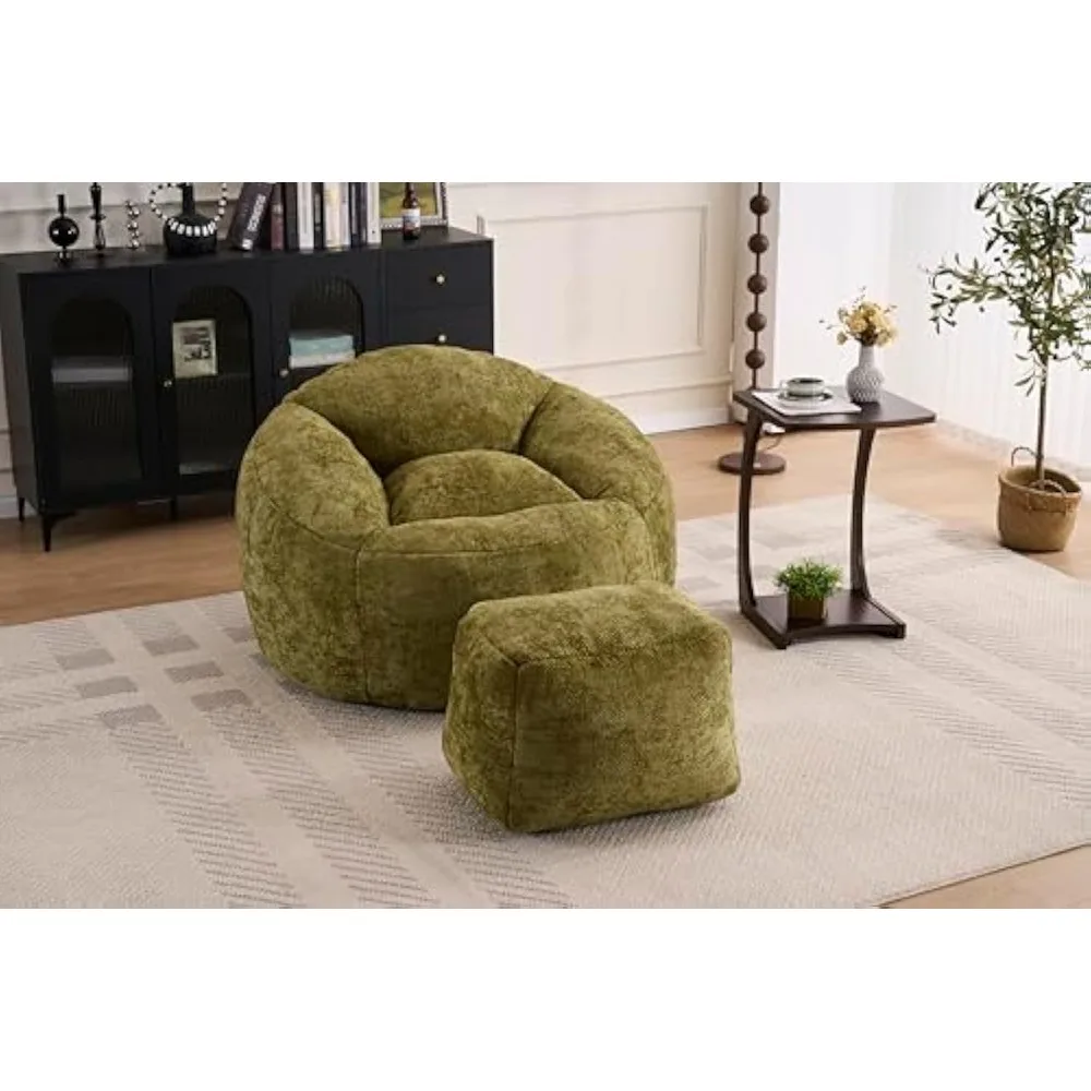 Foam Bean Bag Chairs for Adults/Teens with Filling,Bean Bag Lazy Sofa with Ultra Soft Cover, Bean Bag,Indoor & Outdoor