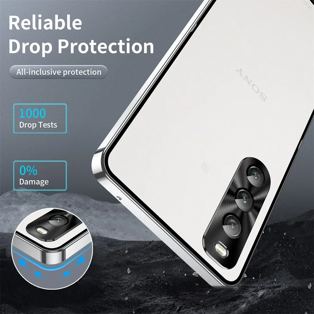 حافظة معدنية مقاومة للصدمات Magsafe لهاتف Sony Xperia 1 VI حافظة من الألومنيوم بإطار غير لامع غطاء PC لهاتف Sony Xperia 1 VI 10 IV