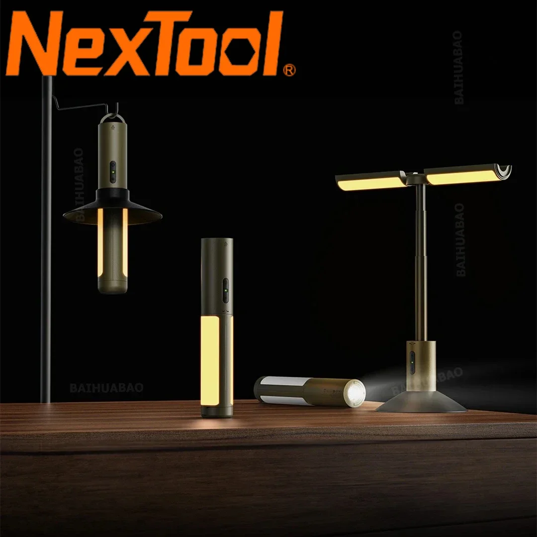 Nextool-linterna de luz para acampar, luz fuerte multifuncional, lámpara de noche recargable para el hogar al aire libre, lámpara de mesa