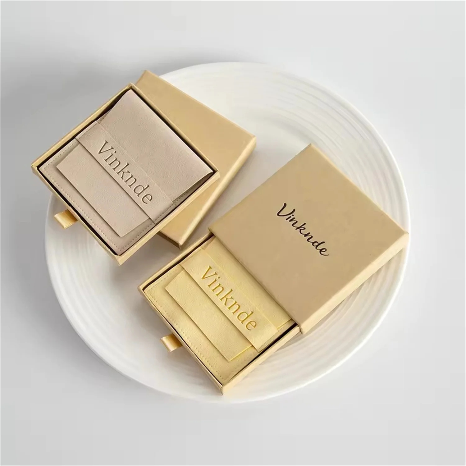 

24Sets Lovely Custom Logo Jewelry Paper Boxes with Mini Microfiber Envelope Bag Suede Velvet Rings Earrings Hoilday Gift Pouches