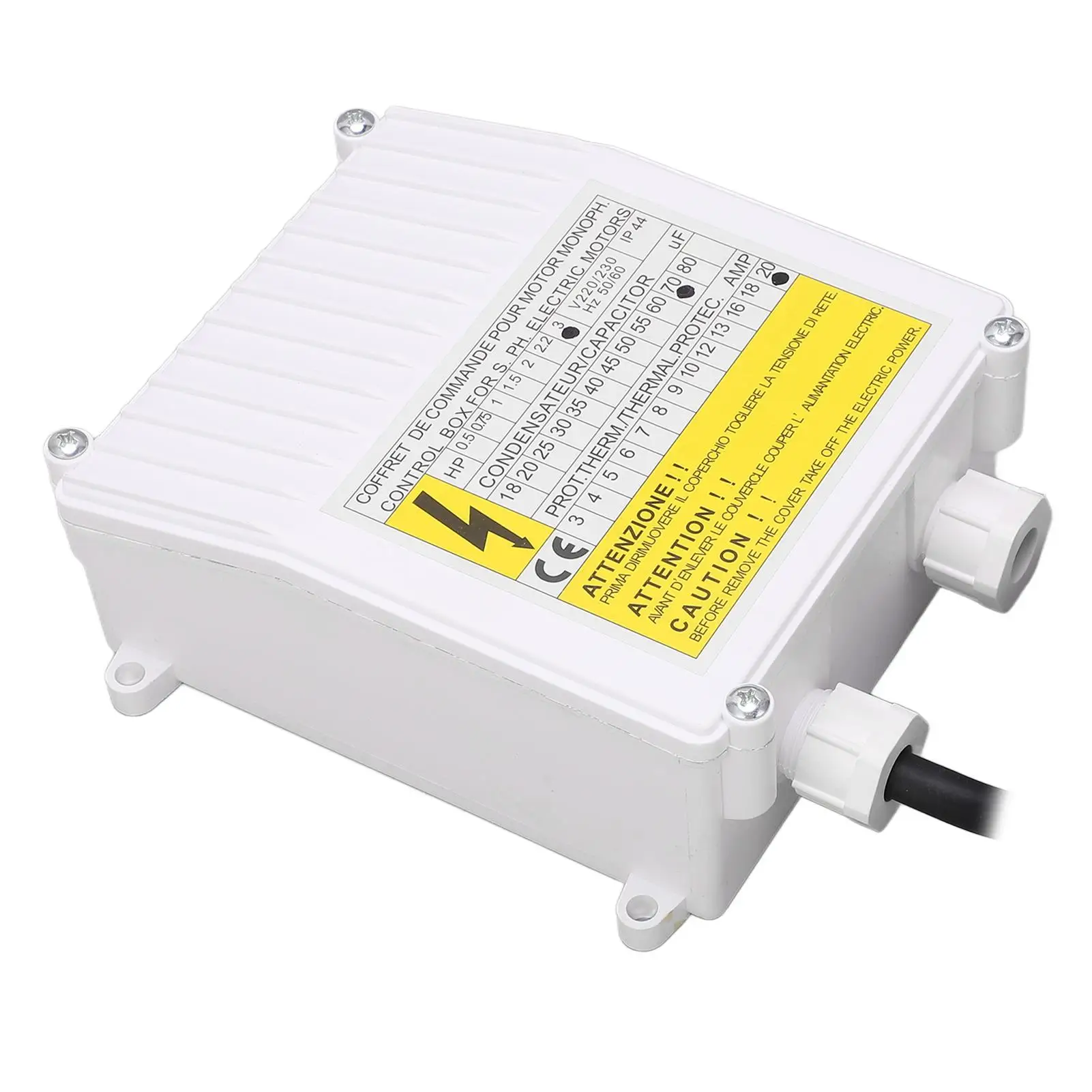 صندوق التحكم في مضخة الآبار العميقة الغاطسة 2.2KW 20A مع وحدة تحكم التبديل المنزلية بمكثف 70 فائق التوهج #2