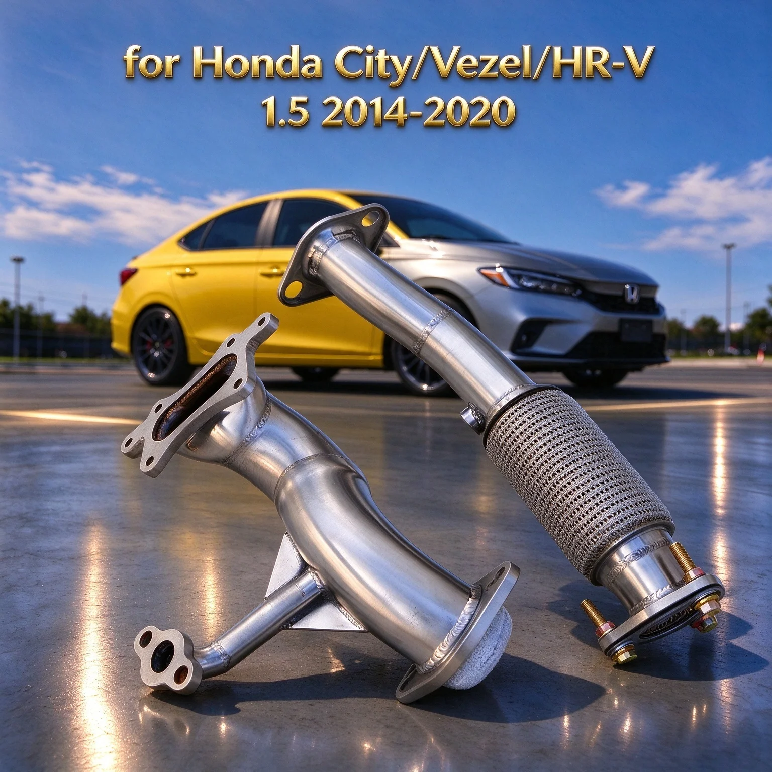 Exhaust Manifold Header For Honda City Vezel HR-V 1.5 2014-2020 304 Stainless Steel Racing Performance Exhaust System