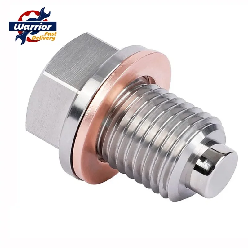 

Magnetic Sump Oil Drain Bolt Stainless Steel Slag Suction Screw M12~ M20 Automobile Transmission Engine