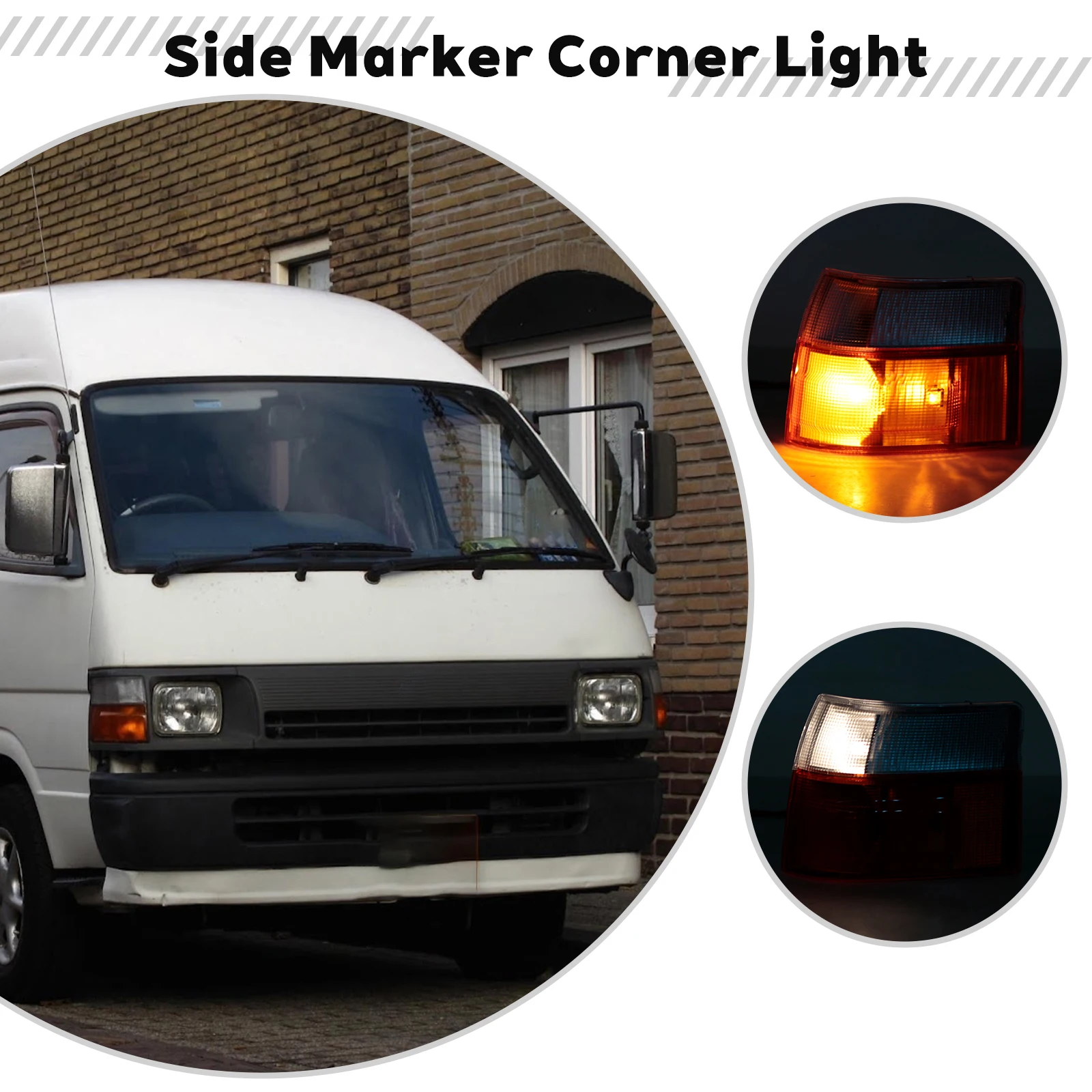 الجانب ماركر ضوء الزاوية لتويوتا هايس 1989-2005 بدوره مؤشر مصباح اليسار واليمين قطع غيار السيارات الملحقات #4