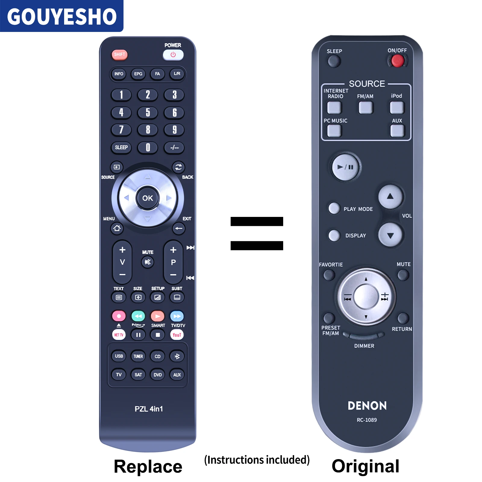 

New Remote Control RC-1089 for Denon S52 S32 S-52 S-32 WIRELESS NETWORK MUSIC AUDIO SYSTEM