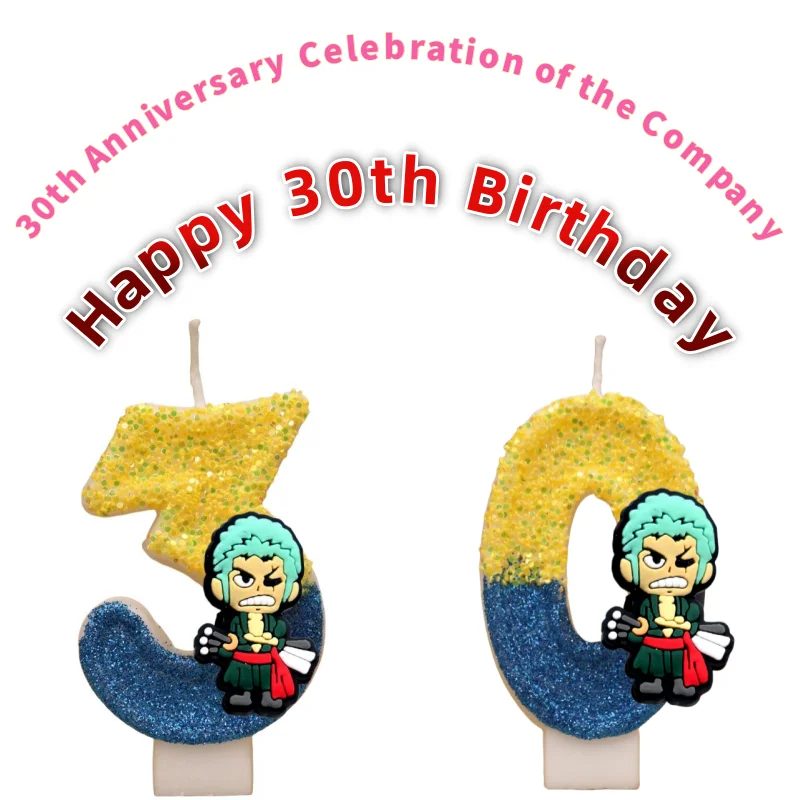 

New 0-9 One Piece Number Birthday Candle Eco Paraffin Anti Drip Base Cake Decor Desktop Collectible Ornament Birthday Party Gift