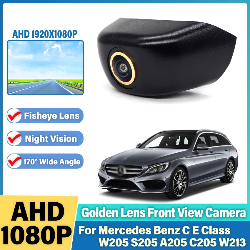 170° HD AHD 1080P Car Front View Grille Camera For Mercedes Benz C E Class W205 S205 A205 C205 W213 Waterproof Night Vision