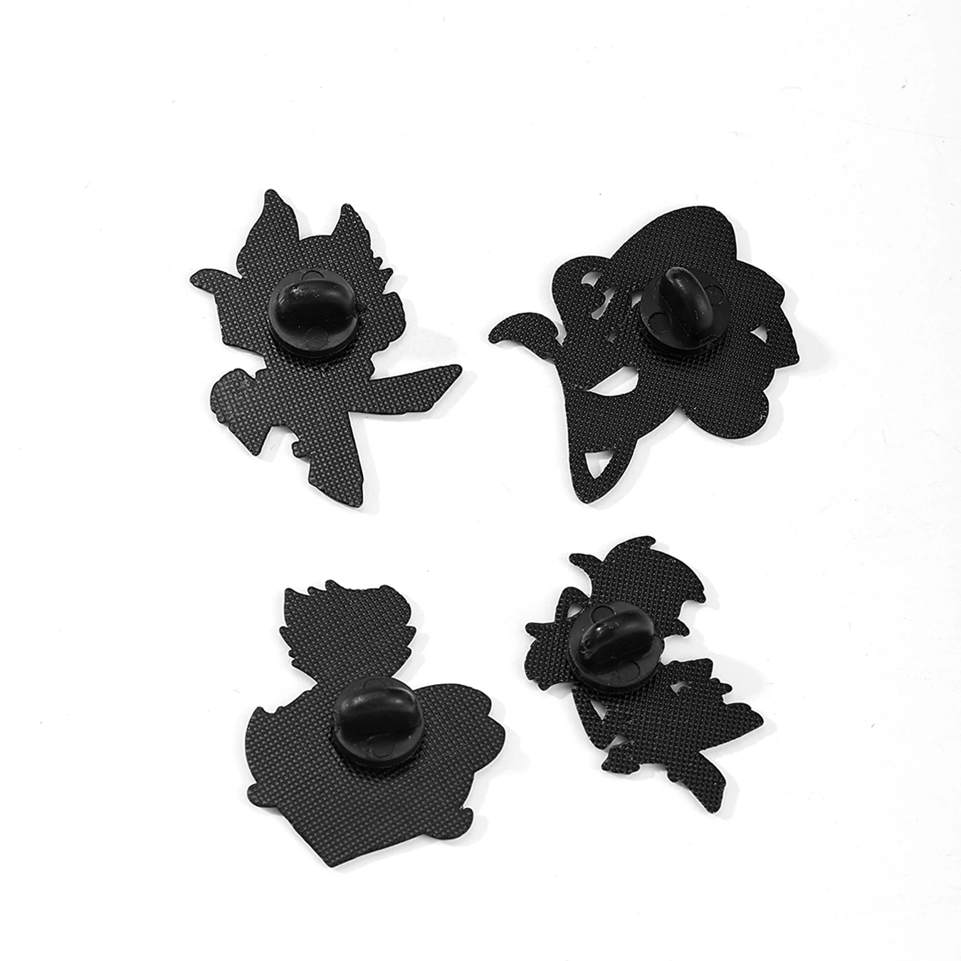4-teiliges Set Fantasy-Dämonen-Charakter-Hartemaille-Pins, niedliche Cartoon-Monster-Motiv-Metall-Anstecknadeln, dekorative Abzeichen für Taschen – Detail 2