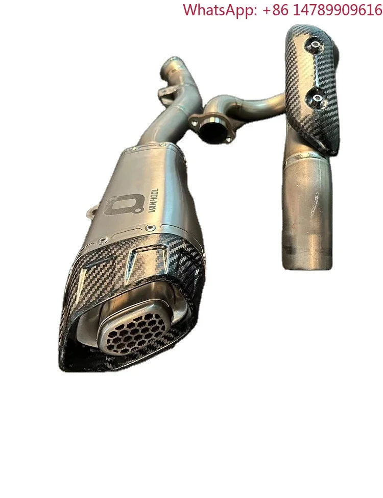 High Performance After Market Titanium Stainless Steel Motorcycle Exhaust System Muffler Pipe for 250cc Off-Road Bike, Escape