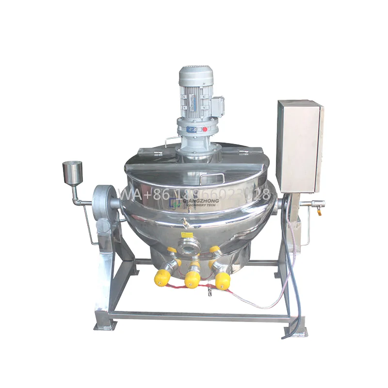 خلط السكر اثارة وعاء الطبخ سترة غلاية المعدات 50L 100L 200L الصناعية التلقائي التدفئة الكهربائية شراب الحلوى