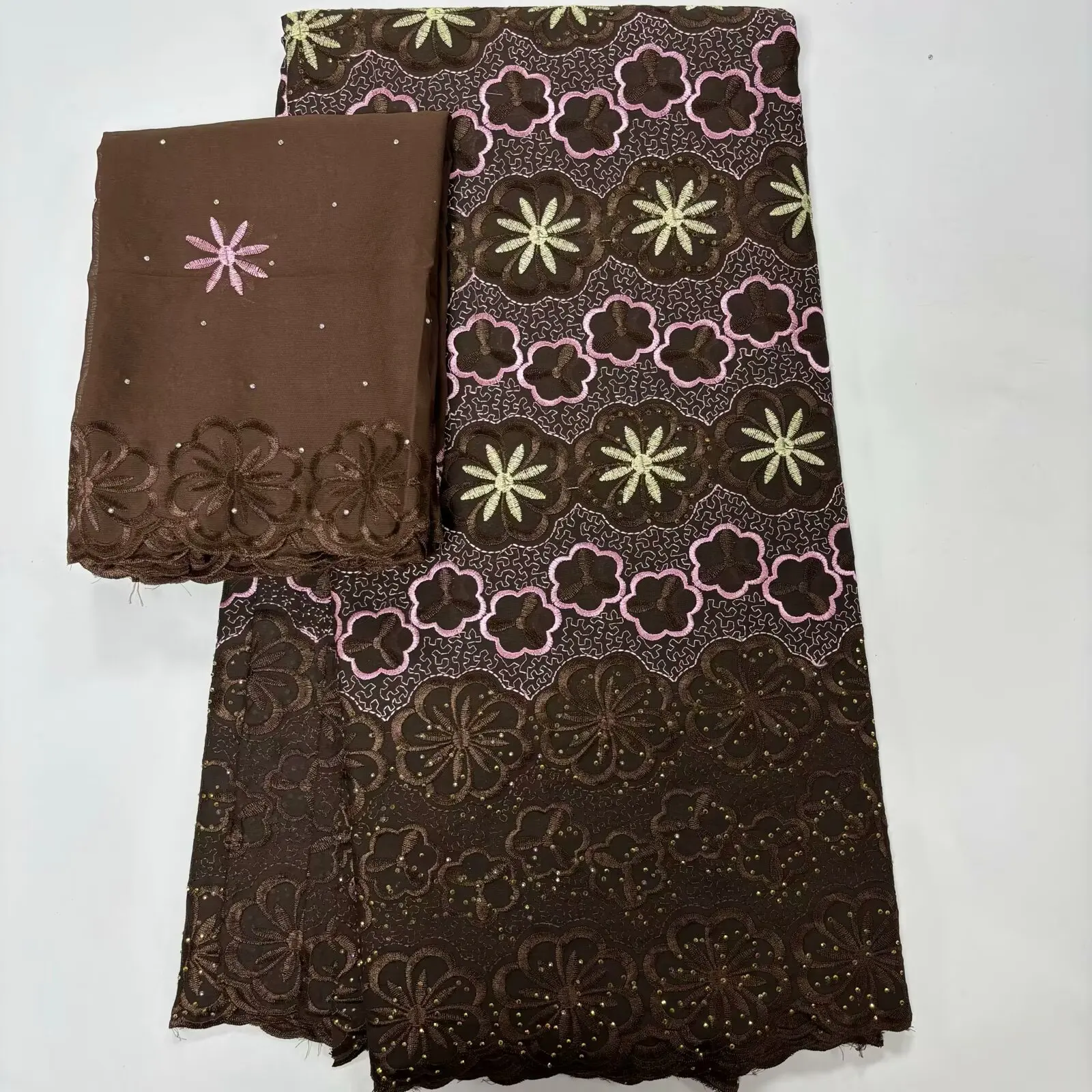 

Unique Swiss Voile Lace Fabric 2025 High Quality African Cotton Stones Lace Fabric For Elegant Women Party Wedding Dress Sewing