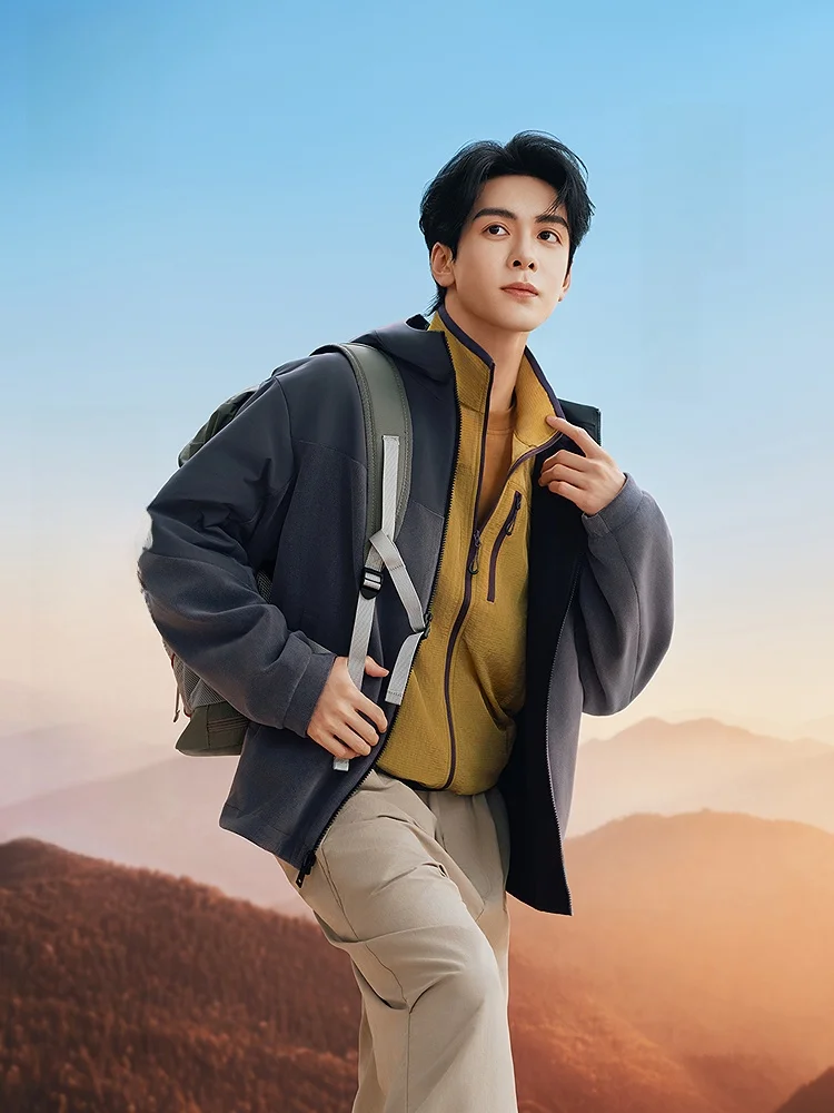 Warmth Double-Sided Wearable Fashionable Hooded Jacket for Men HLA Sea-Land Home Zeng Shunxi Autumn Winter New Style Outerwear