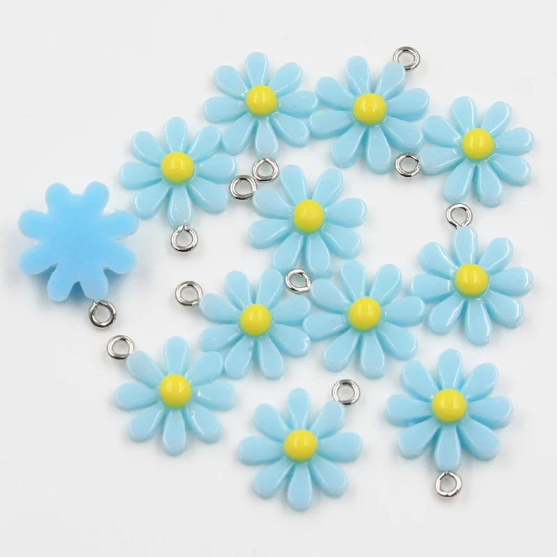 30pcs Flower Sunflower Daisy Charms for DIY Jewellery