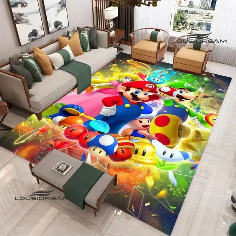 3D Cartoon M-Marios-Bros Printed carpet living room bedroom carpet non-slip door mat photography props kawaii rug birthday gift