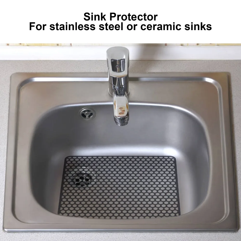 

Силиконовый коврик-сетка для кухонной раковины, быстросохнущий, серый, для сушки посуды, защита от протеканий