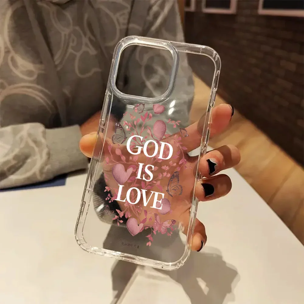 Christian Aesthetic Clear Phone Case for Iphone 16 11 15 14 13 12 Pro Max XR Plus Cover Birthday Christmas Gifts for Women