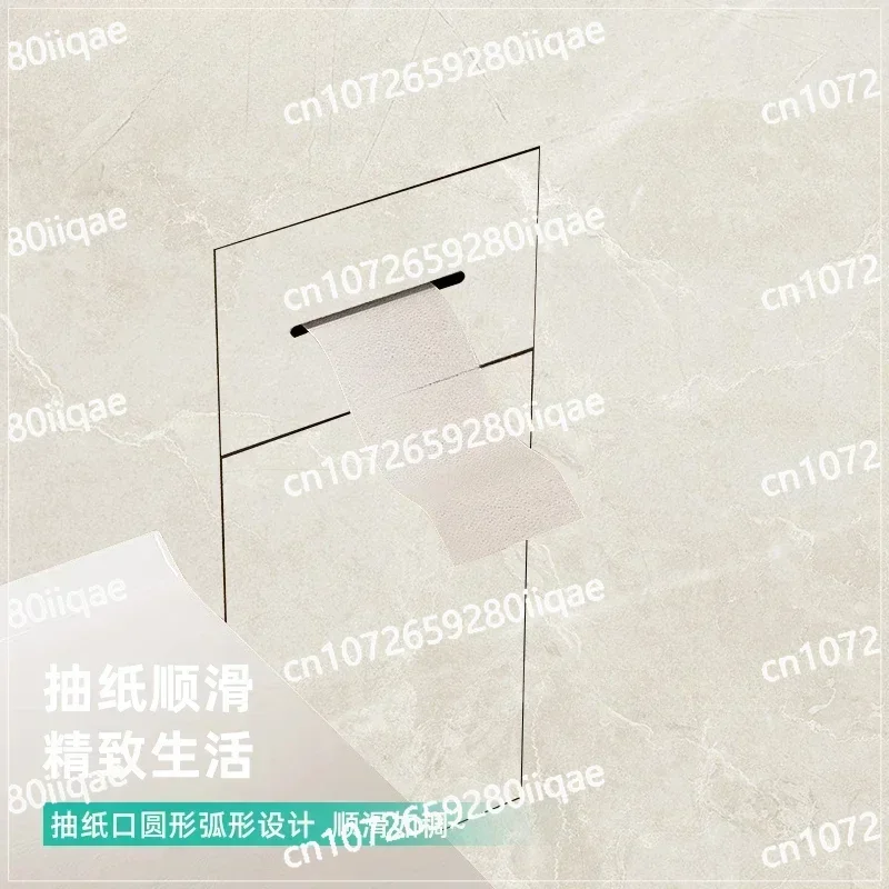 Concealed Stainless Steel Wall-mounted Toilets  Embedded Trash Cans, Toilet Paper Boxes,