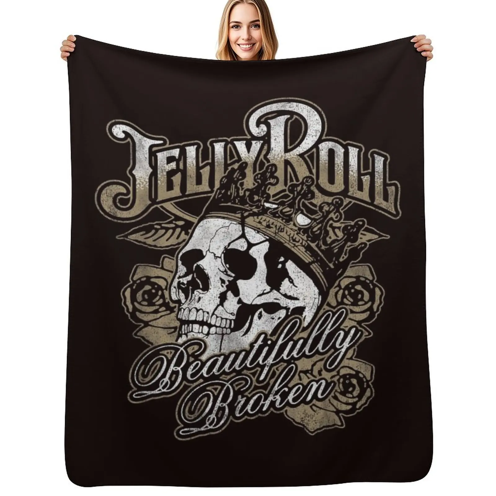 jelly roll Throw Blanket Luxurious Soft Fuzzy Blanket for Sofa Bed