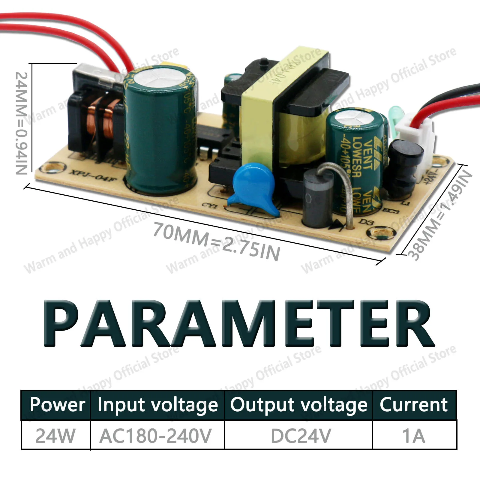 LED Driver 12W 24W 36W DC24V Power Adapter AC180-240V Power Supply LED Lighting Transformer for LED Strip