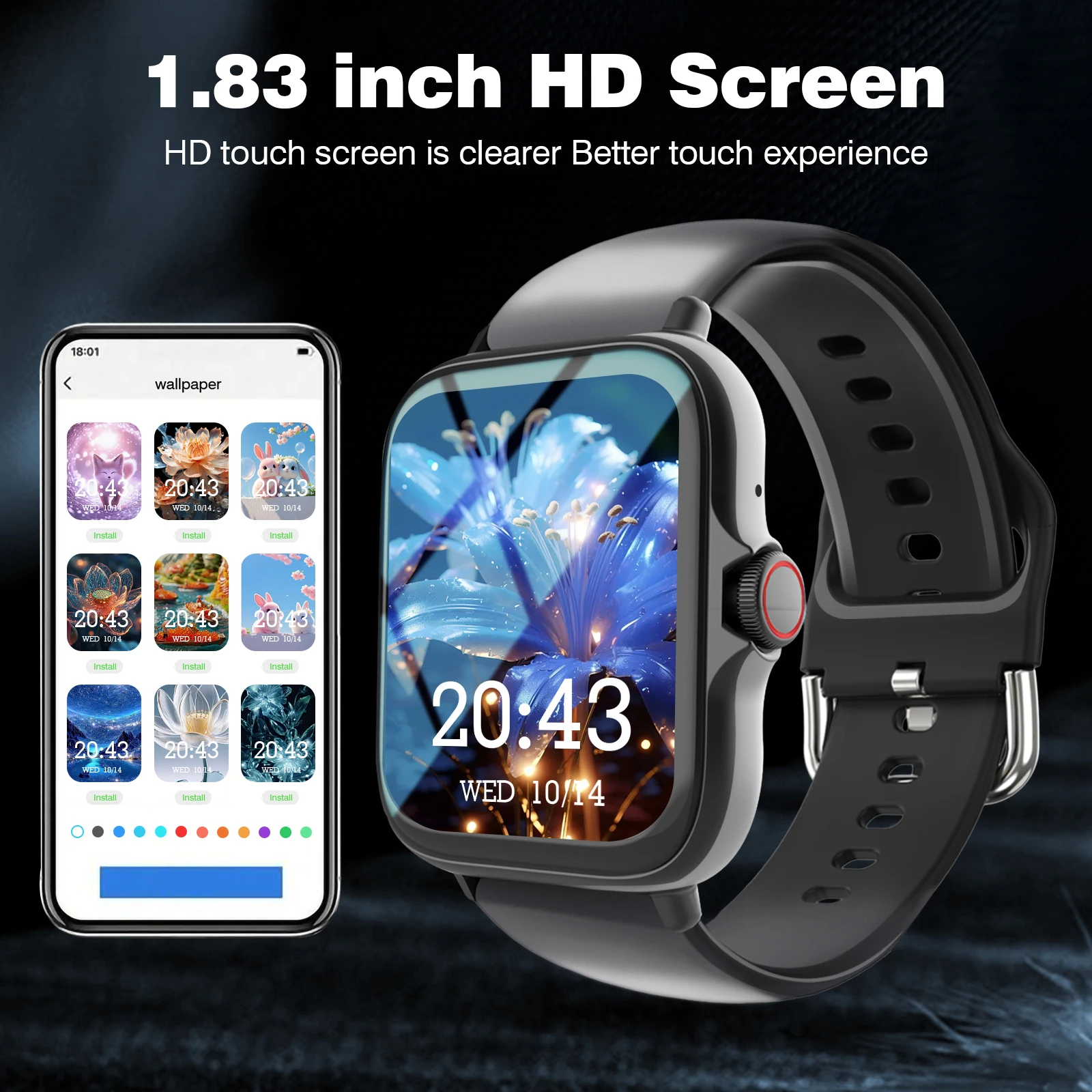 Детские умные часы с HD-беспроводным звонком, музыкальным сидячим напоминанием, фотоальбом с обоями на заказ - идеальный праздничный подарок