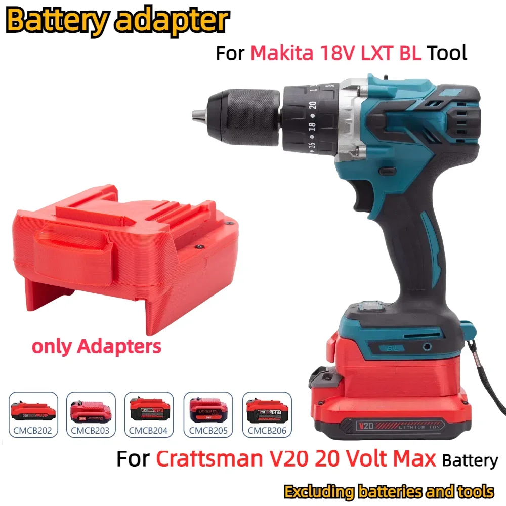 Adapter/Converter for Craftsman V20 20 Volt Max Li-ion Battery To Makita 18V LXT BL Cordless Power Tools Accessory(Only Adapter)