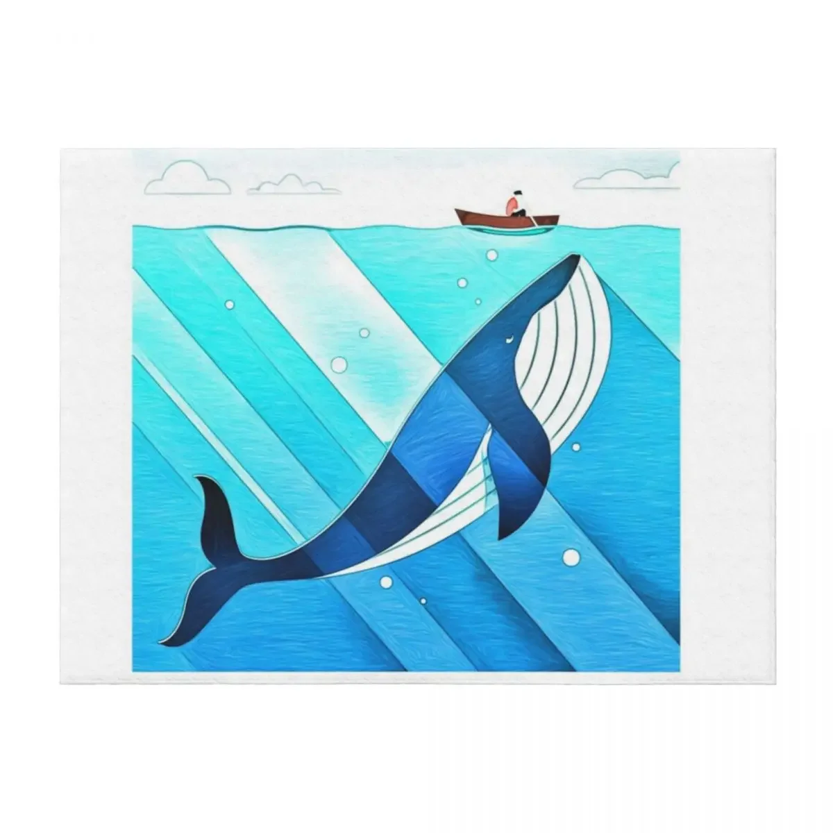 

Blue Whale Throw Blanket Beautifuls Bed Fashionable Weighted Nap Blankets