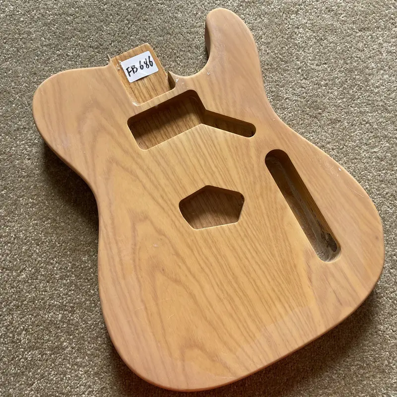 

FB686 Custom Order TL Guitar Body in Natural Solid Ash Wood Unfinished Tele Electric 6 String Replace DIY Right Hand