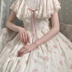 Palace Lolita Princess Dress Escape Lace Flower Fairy Summer Vintage Dress Kawaii Lolita Romantic Victorian Quinceanera Dresses