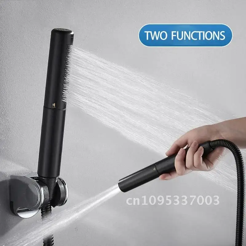 Copper Shower Hand-held High Pressure Nozzle Multifunctional Spray Gun for 2 Bathroom Functions Cleaning Douche Rain Head Shower