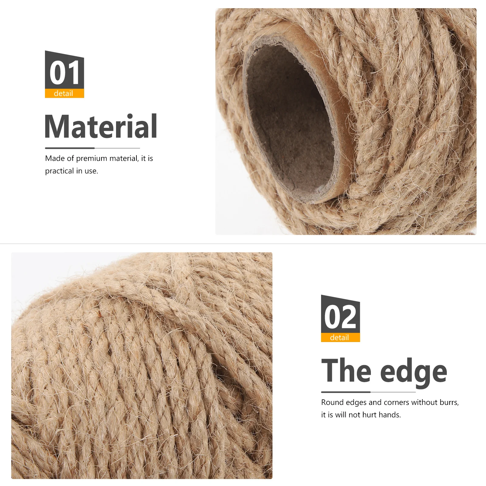 

1Pcs 50m Premium Sisal Rope for DIY Cat Scratching Decorative Projects Durable Long-Lasting Flexible Cat Scratching Rope