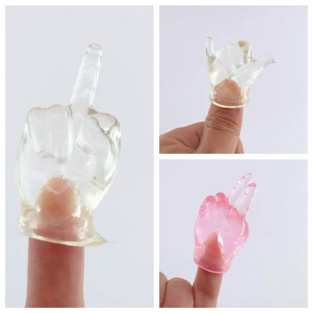 Small Hand Model Squeeze Toys Tiny Finger Hands Mini Funny Finger Puppets Transparent Creative Finger Toys Party