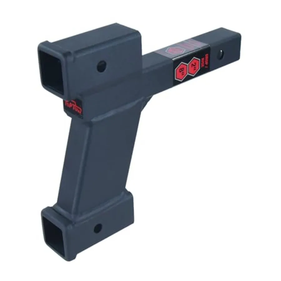 

64086 Trailer Dual Hitch Extender 2-1/4-inch 8-1/4-inch Rise/Drop 2 Receiver 2 Shank 7500lbs Capacity Steel Black