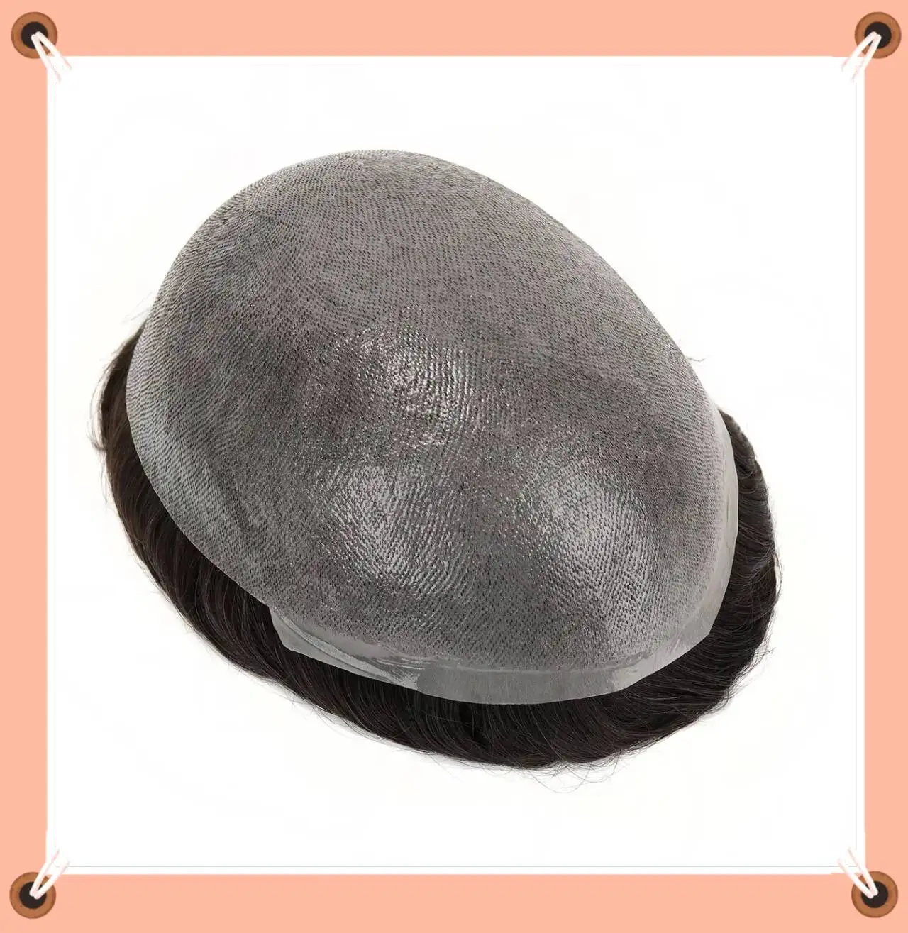 

Topunique TUS02 Thin Skin V looped 0.04-0.06mm Mens Hair Piece Human Hair Mens Hair System Human Hair Protesis Capilar Hombre