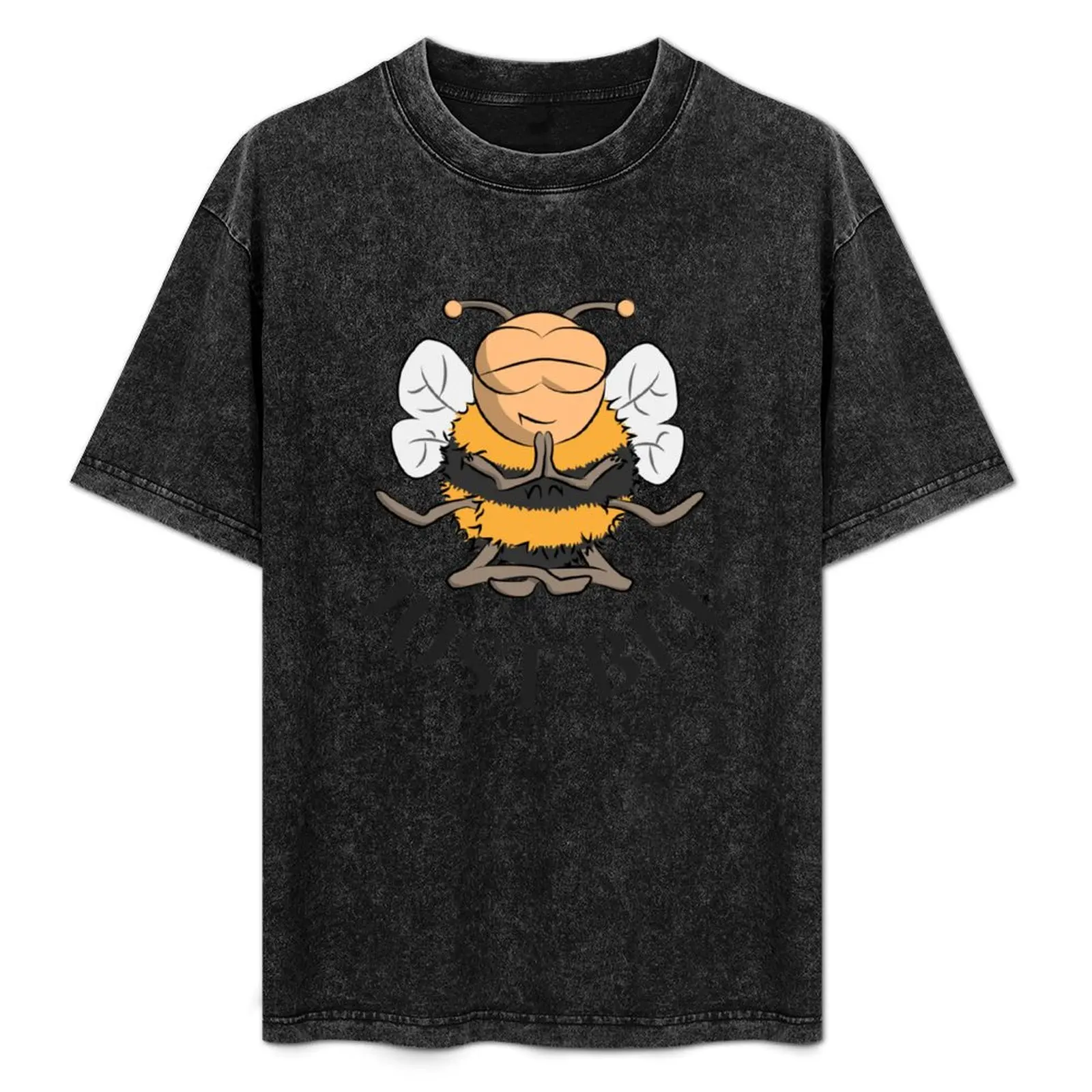 

Just Bee Funny Mindfulness Meditation T-Shirt Sporty Casual Quick Dry T-Shirt