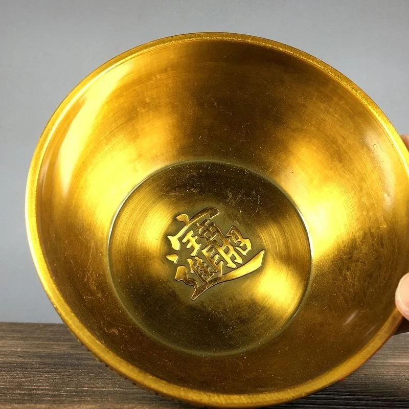 Vintage Treasure Basin Decorative Piece Five Blessings Money Saving Living Room Office Shop Feng Shui Lucky Ornament Home Decor