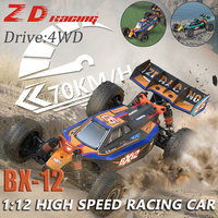ZD Racing RC High Speed Remote Control Racing Buggy BX-12 1/12 70KM/H 2.4GHz 3S 35A 2845 Brushless Combo for Kids Adults Toys