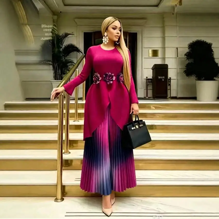2 Piece Women Sets Dashiki African New Arrival Spring Autumn Matching Sets Two Pieces Sets Tops And Pants Suits Outfits Clothing