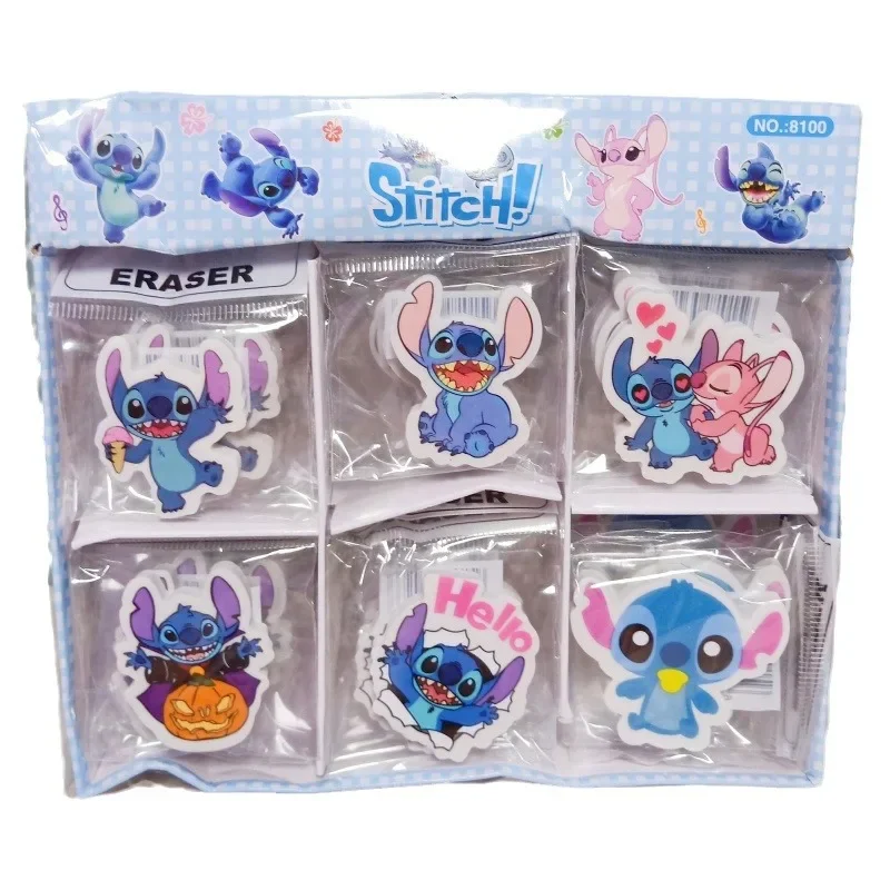 1set Disney Lilo & Stitch gomma materiale scolastico cancelleria Cartoon Stitch studente matita gomma per bambini regali premio pupilla