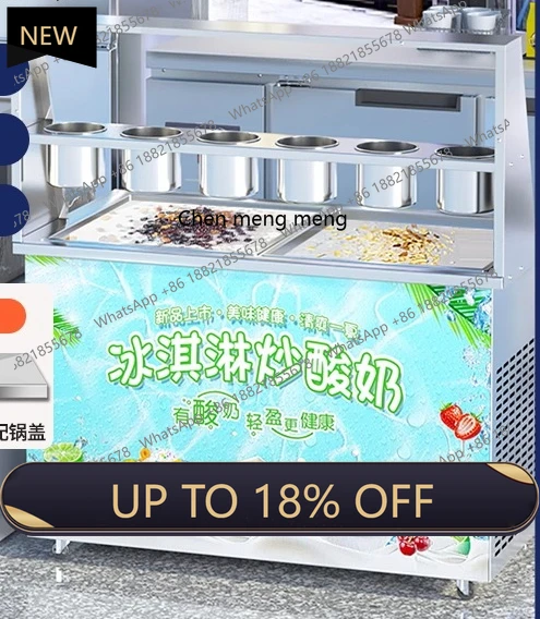 

MF Thick cutting fried yogurt machine stall single double pot double pressure thin cutting fried ice machine