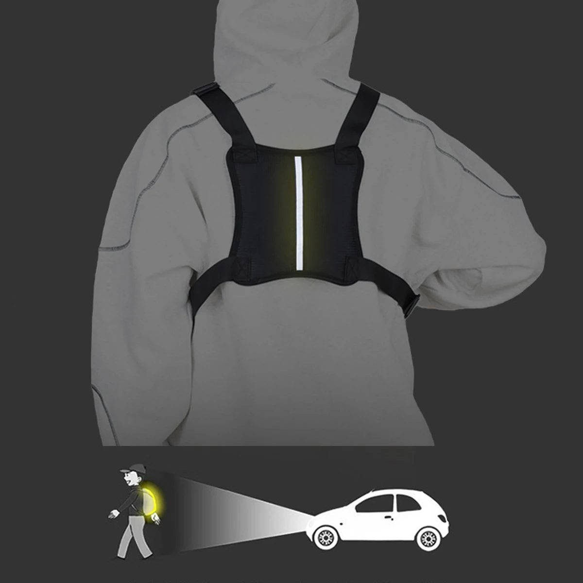 Men Tactical Chest Bag with Built-In Phone Holder Waterproof Lightweight Front Chest Pack for Outdoor Traveling Cycling Running
