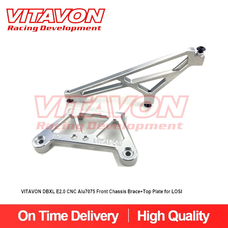 VITAVON CNC Alu7075 Front Chassis Brace+Top Plate For LOSI  DBXL E2.0