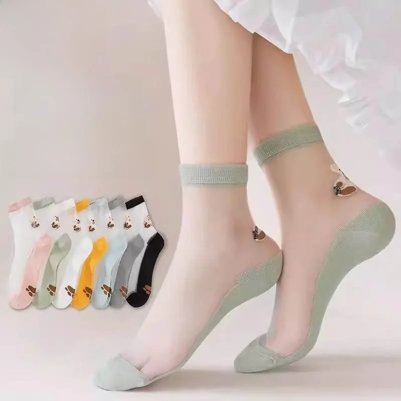 

Женские летние тонкие невидимые носки Crystal Cashmere из хлопка и модала, длиной до середины икры, комфортные, дышащие, короткие