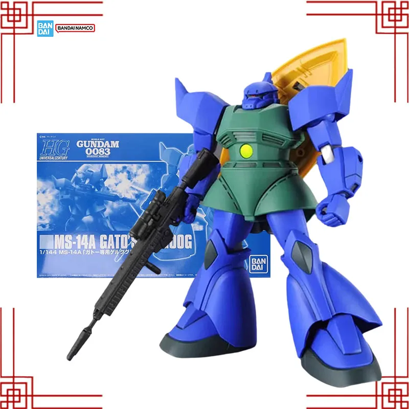 

Bandai Gundam 0083, комплект моделей, оригинальная HG 1/144 MS-14A Gato's Gelgoog, коллекция аниме-фигурок, сборная модель для мальчиков, подарки