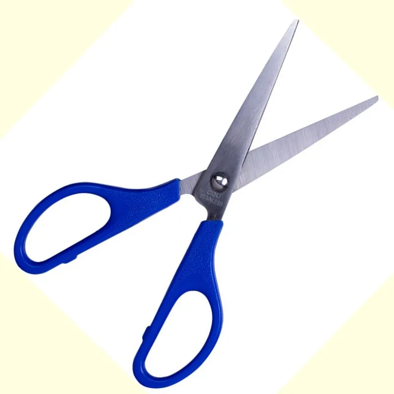 

170mm Deli Stainless Steel Scissors School Office Supply Business Ribbon Cutter Tailor Shears Kitchen Knife Student Stationery