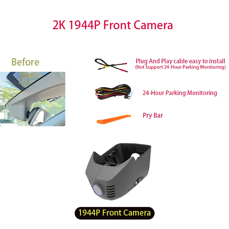 Vantagio 4K Wifi Dashcam Camera Auto DVR voor Volkswagen VW Golf Polo Tiguan Touran Passat B8 Caddy Jetta Sharan 2015-2026