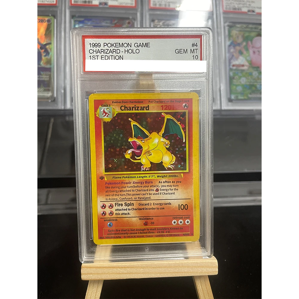 POKEMON Jogo de cartas em inglês 1a edição MEWTWO CHARIZARD GYARADOS BLASTOISE HOLO Grau Gem Mint 10 Cartão de coleção
