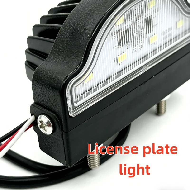 

Super Bright 6LED Number Plate Lamp E4 Approval Waterproof White Light For Truck Trailer XCMG Replacement
